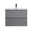Fremantle PVC Wall Hung Cabinet Vanity 750mm (Matte Grey) Poseidon