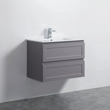Fremantle PVC Wall Hung Cabinet Vanity 750mm (Matte Grey) Poseidon