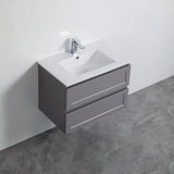 Fremantle PVC Wall Hung Cabinet Vanity 750mm (Matte Grey) Poseidon