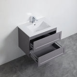 Fremantle PVC Wall Hung Cabinet Vanity 750mm (Matte Grey) Poseidon