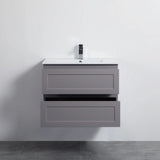 Fremantle PVC Wall Hung Cabinet Vanity 750mm (Matte Grey) Poseidon