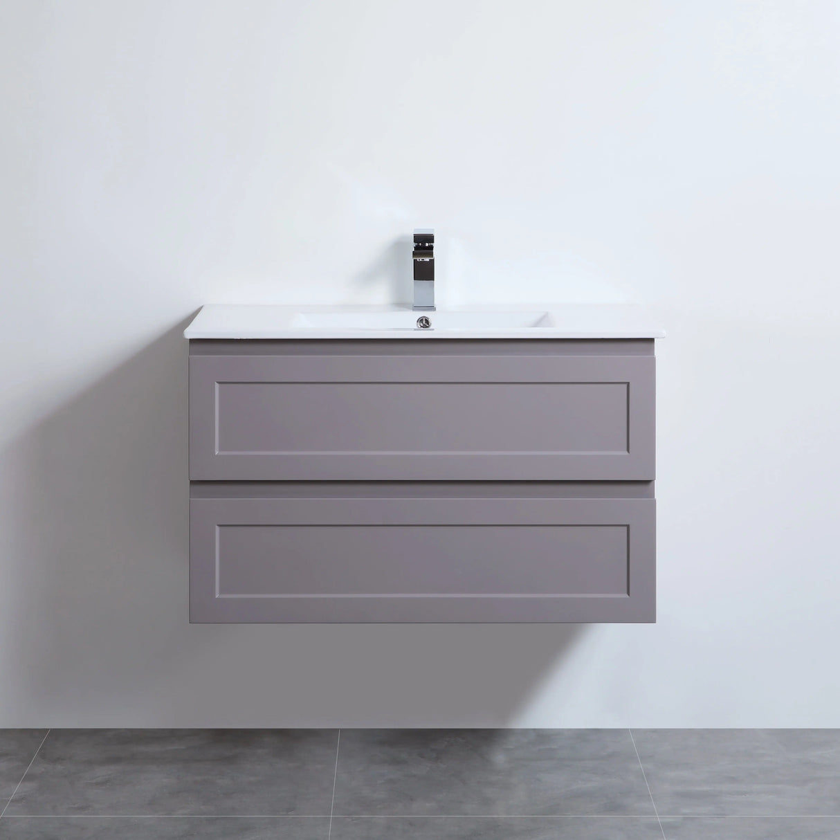 Fremantle PVC Wall Hung Cabinet Vanity 900mm (Matte Grey) Poseidon