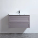 Fremantle PVC Wall Hung Cabinet Vanity 900mm (Matte Grey) Poseidon