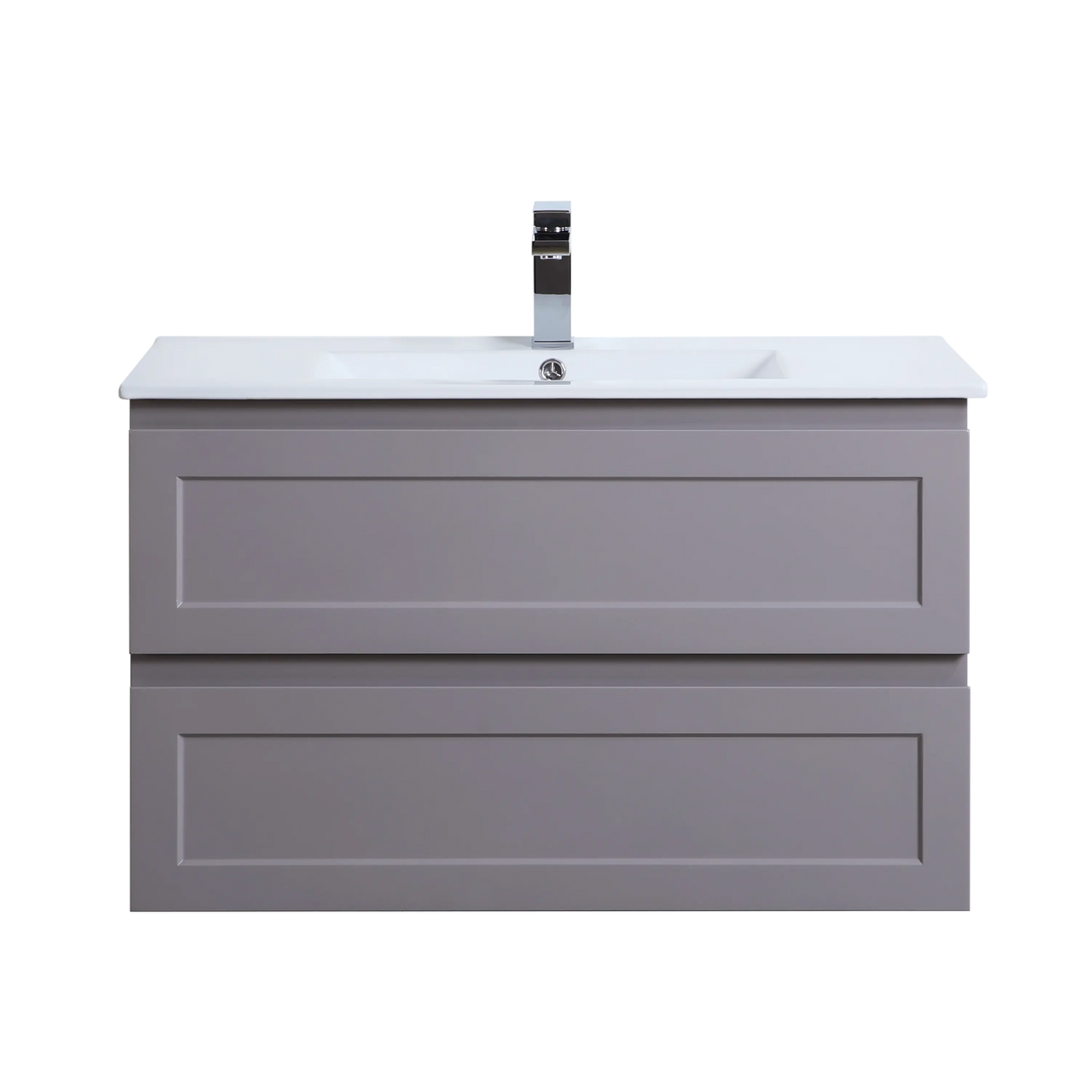 Fremantle PVC Wall Hung Cabinet Vanity 900mm (Matte Grey) Poseidon