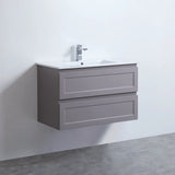 Fremantle PVC Wall Hung Cabinet Vanity 900mm (Matte Grey) Poseidon