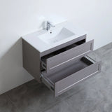 Fremantle PVC Wall Hung Cabinet Vanity 900mm (Matte Grey) Poseidon