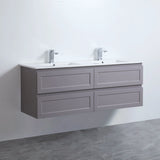 Fremantle PVC Wall Hung Cabinet Vanity 1500mm (Matte Grey) (Single/Double Bowl) Poseidon