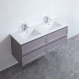 Fremantle PVC Wall Hung Cabinet Vanity 1500mm (Matte Grey) (Single/Double Bowl) Poseidon