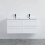 Fremantle PVC Wall Hung Cabinet Vanity 1200mm (Matte White) (Single/Double Bowl) Poseidon