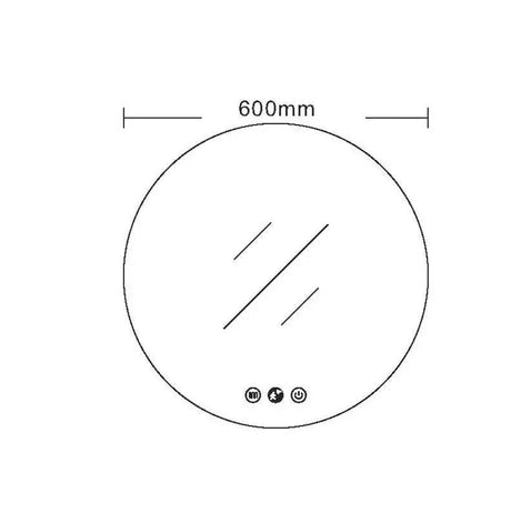 Luna LED Round Mirror 600mm - with Adjustable LED Lighting mercioaustralia