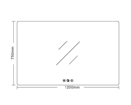 Luna LED Rectangular Mirror 1200mm - with Adjustable LED Lighting mercioaustralia