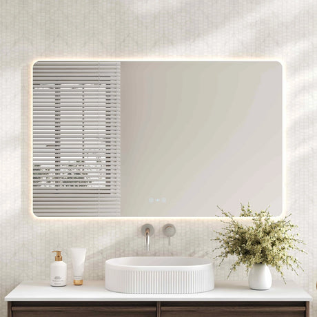 Luna LED Rectangular Mirror 1200mm - with Adjustable LED Lighting mercioaustralia