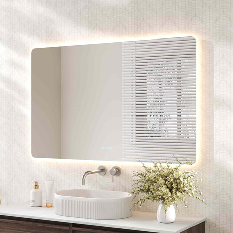 Luna LED Rectangular Mirror 1200mm - with Adjustable LED Lighting mercioaustralia