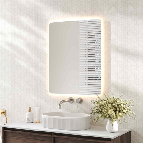 Luna LED Rectangular Mirror 600mm - with Adjustable LED Lighting mercioaustralia