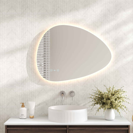 Luna 550×800mm LED Irregular Mirror mercioaustralia