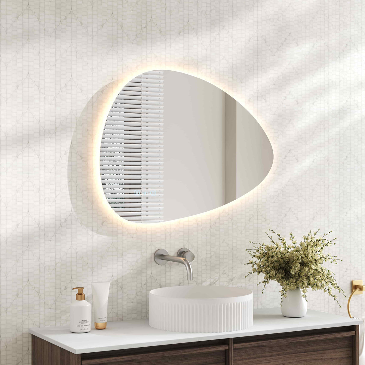 Luna 550×800mm LED Irregular Mirror mercioaustralia