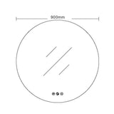 Luna LED Round Mirror 900mm - with Adjustable LED Lighting mercioaustralia