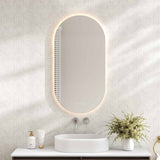 Luna LED Oval Mirror 500 x 900mm - with Adjustable LED Lighting mercioaustralia