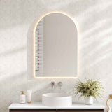 Luna LED Arch Mirror 600 x 900mm - with Adjustable LED Lighting mercioaustralia