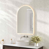 Luna LED Arch Mirror 600 x 900mm - with Adjustable LED Lighting mercioaustralia