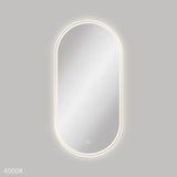 Empire LED Matte White Framed Mirror, 600 x 1200mm fienza