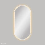 Empire LED Matte White Framed Mirror, 600 x 1200mm fienza
