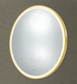 Luna Brushed Gold Round Touchless 600 X 600 Framed LED Mirror - Three Light Temperatures Poseidonbk