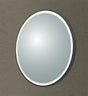 Luna Matte Black Round Touchless 600 X 600 Framed LED Mirror - Three Light Temperatures Poseidonbk