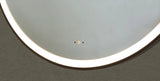 Luna Matte Black Round Touchless 600 X 600 Framed LED Mirror - Three Light Temperatures Poseidonbk