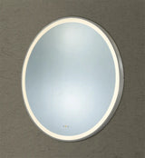 Luna Gun Metal Round Touchless 800 X 800 Framed LED Mirror - Three Light Temperatures Poseidonbk