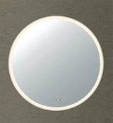 Luna Brushed Nickel Round Touchless 900 X 900 Framed LED Mirror - Three Light Temperatures Poseidonbk