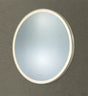 Luna Brushed Nickel Round Touchless 900 X 900 Framed LED Mirror - Three Light Temperatures Poseidonbk