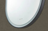 Olivia Matte Black Oval Touchless 450 X 900 Framed LED Mirror - Three Light Temperatures Poseidonbk