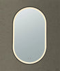 Olivia Matte Black Oval Touchless 450 X 900 Framed LED Mirror - Three Light Temperatures Poseidonbk