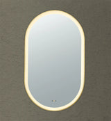 Olivia Brushed Gold Oval Touchless 600 X 1000 Framed LED Mirror - Three Light Temperatures Poseidonbk