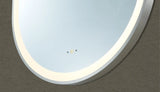 Olivia Brushed Nickel Oval Touchless 600 X 1000 Framed LED Mirror - Three Light Temperatures Poseidonbk