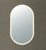 Olivia Brushed Nickel Oval Touchless 600 X 1000 Framed LED Mirror - Three Light Temperatures Poseidonbk