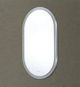 Olivia Brushed Nickel Oval Touchless 600 X 1000 Framed LED Mirror - Three Light Temperatures Poseidonbk