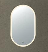 Olivia Gun Metal Oval Touchless 600 X 1000 Framed LED Mirror - Three Light Temperatures Poseidonbk