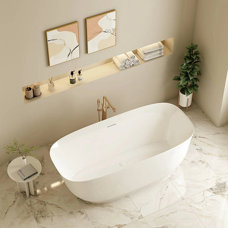 Libra Freestanding Bathtub - Gloss White mercioaustralia