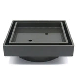 115x115x35mm Gunmetal Tile Insert Drain Aquaperla