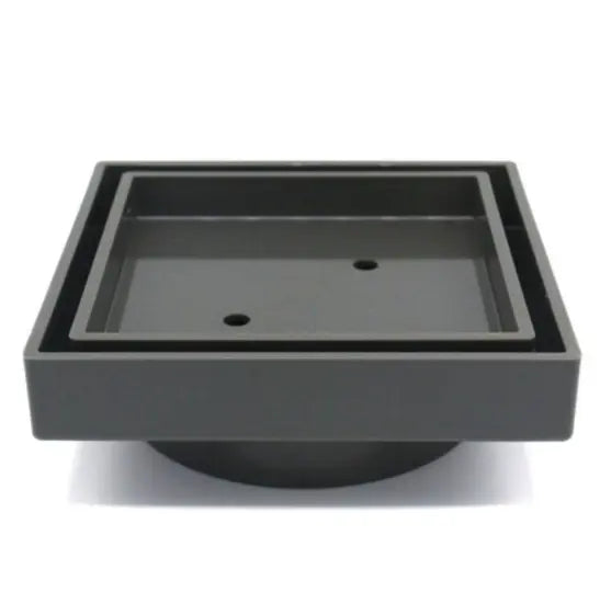115x115x35mm Gunmetal Tile Insert Drain Aquaperla