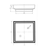 115x115x35mm Gold Tile Insert Drain Aquaperla