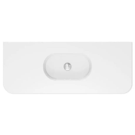 Lola Gloss Full Depth Curved Ceramic Basin Top 1200mm NTH fienza