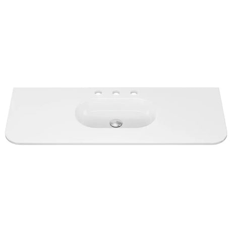 Lola Gloss Full Depth Curved Ceramic Basin Top 1200mm 3TH fienza