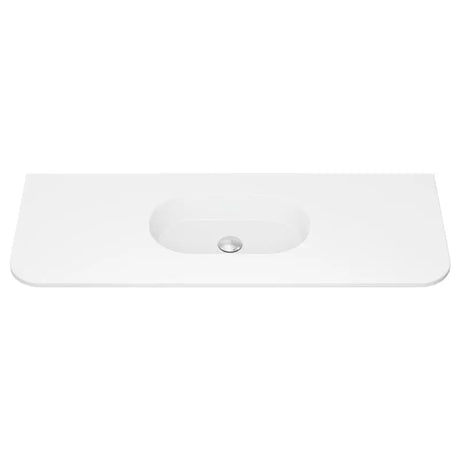 Lola Matte Full Depth Curved Ceramic Basin Top 1200mm NTH fienza