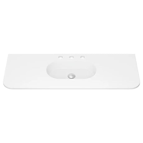 Lola Matte Full Depth Curved Ceramic Basin Top 1200mm 3TH fienza