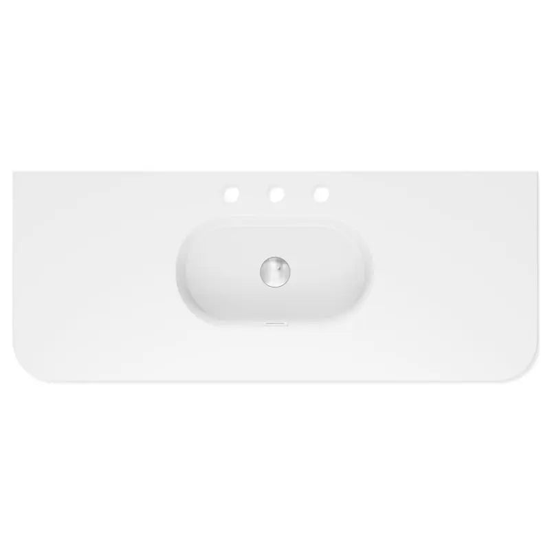 Lola Matte Full Depth Curved Ceramic Basin Top 1200mm 3TH fienza