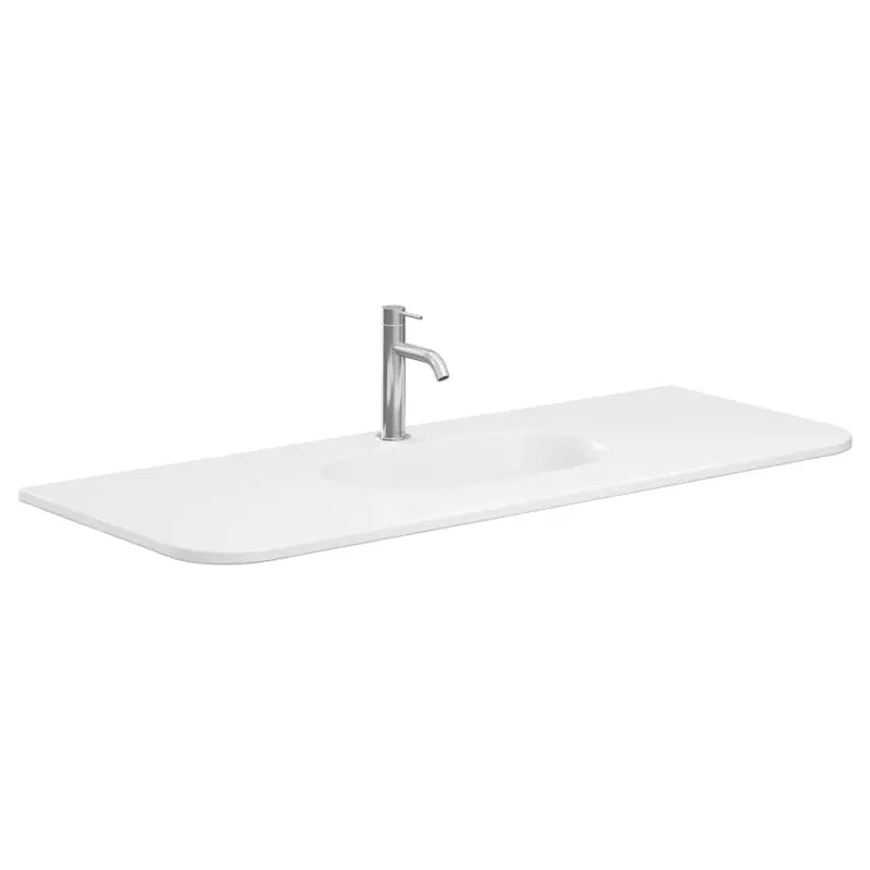 Lola Matte Full Depth Curved Ceramic Basin Top 1200mm 1TH fienza