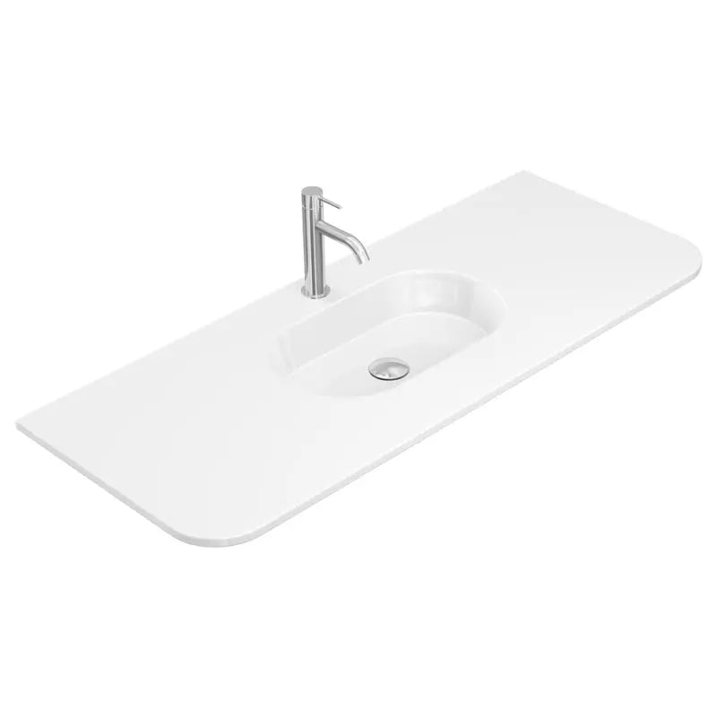 Lola Gloss Full Depth Curved Ceramic Basin Top 1200mm 1TH fienza